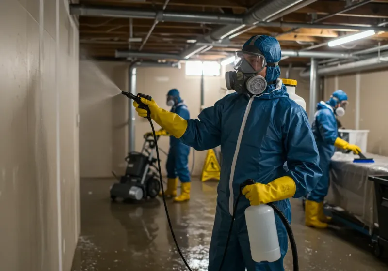 Basement Sanitization and Antimicrobial Treatment process in Pleasant Grove, OH